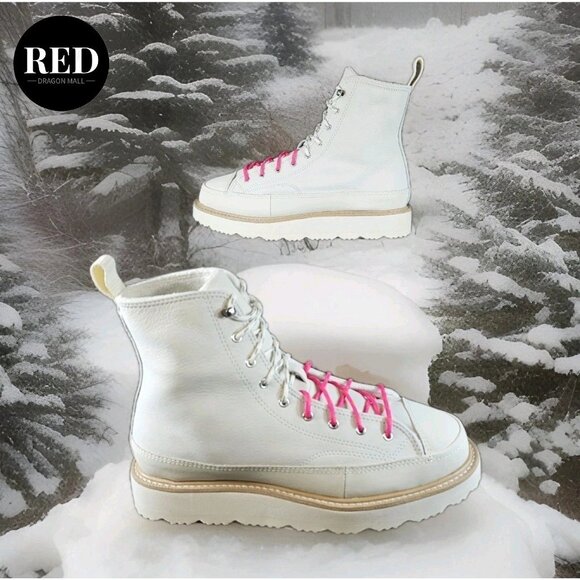 Converse Chuck Taylor Ivory Off White Leather Crafted Boot Men's 8/ Women's 9.5 - Picture 2 of 15